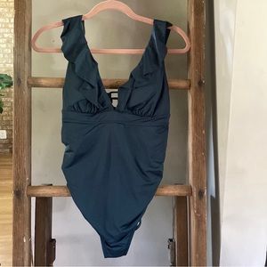 (2) A PEA IN THE POD maternity swim swimsuit small